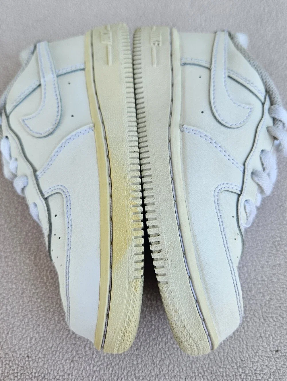 Nike Air Force 1 AF1 Low Triple White Toddler SZ 10C Leather Tie 314194-117